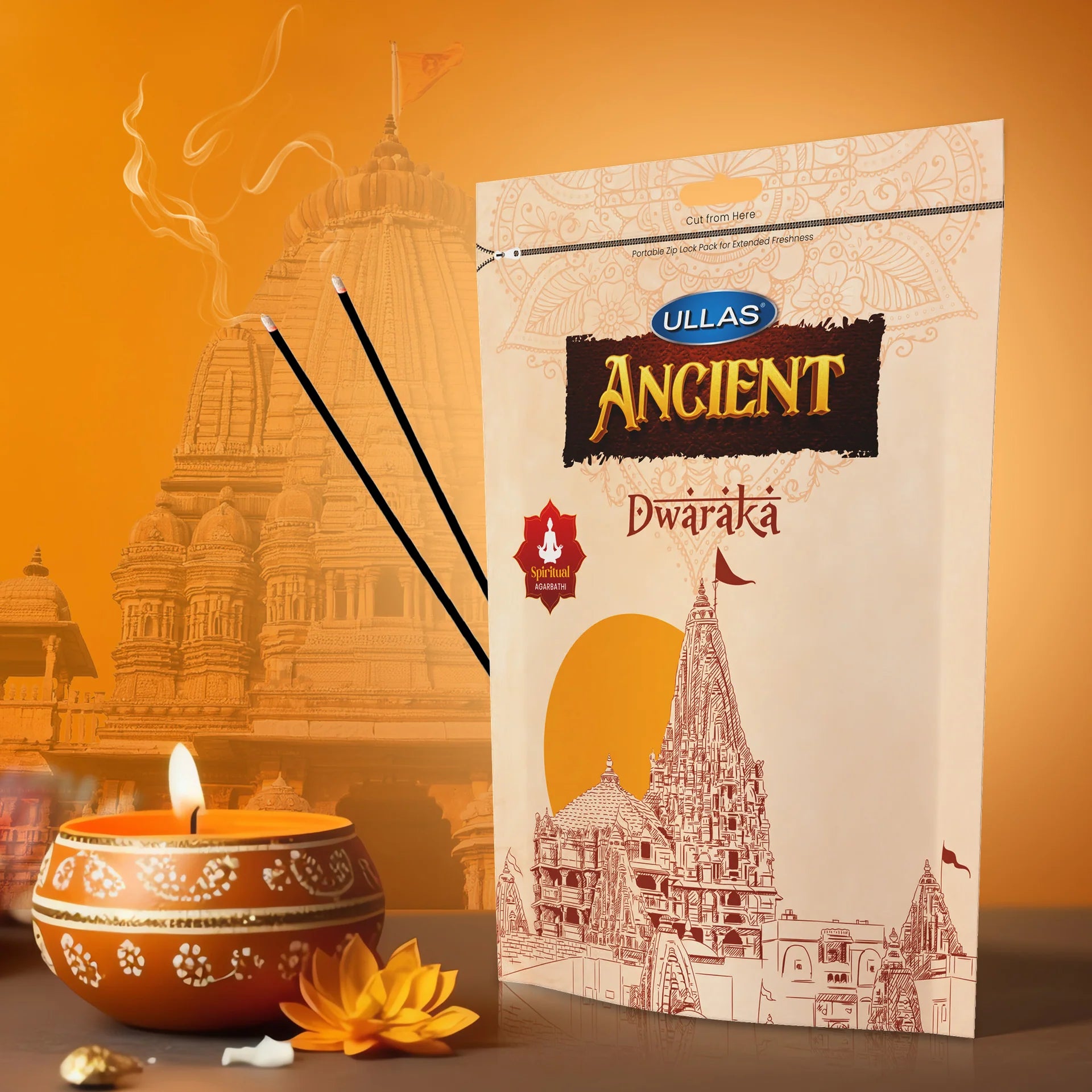 ULLAS ANCIENT DWARAKA AGARBATHI 450G